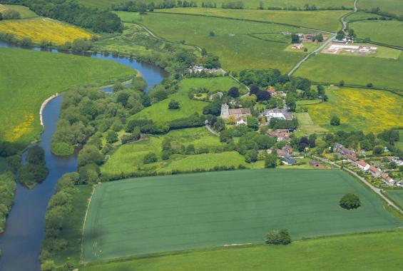 Aerial view of Wroxeter